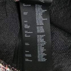 Pre Owned Maje Pink Lurex Tweed Ruffled 2-in-1 Mini Dress S