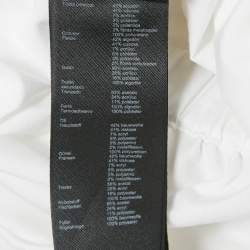 Pre Owned Maje White Cotton Button Front Crop Shirt S