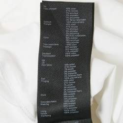 Pre Owned Maje White Cotton Button Front Crop Shirt S