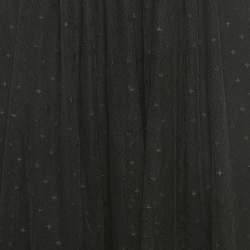 مملوكة مسبقًا تنورة نيدل آند ثريد تول منقوشة سوداء متوسطة الطول مقاس صغير (سمول)