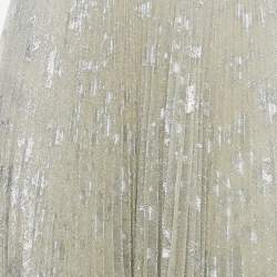 Pre Owned Blumarine Silver Lurex Knit Pleated Midi Skirt S