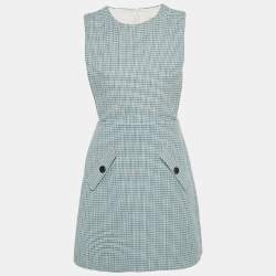 Pre Owned Maje Blue Patterned Cotton Riopa Mini Dress L