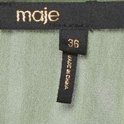 Pre Owned Maje Green Satin Fluid Jumpsuit S