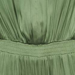 Pre Owned Maje Green Satin Fluid Jumpsuit S