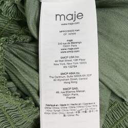 Pre Owned Maje Green Satin Fluid Jumpsuit S