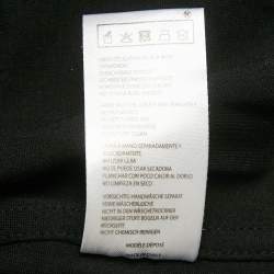 Pre Owned Maje Navy Blue /Black Striped Mesh Detail Short Dress M