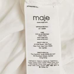 Pre Owned Maje White Broderie Anglaise Cotton Lace Trim Mini Dress L