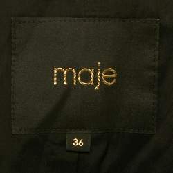 Pre Owned Maje Black Sequin Cropped Jacket S