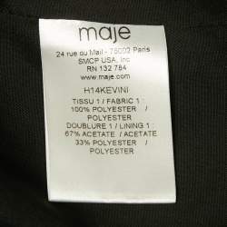 Pre Owned Maje Black Sequin Cropped Jacket S