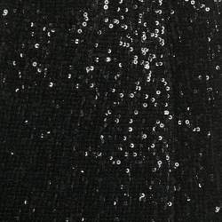 Pre Owned Maje Black Sequin Cropped Jacket S