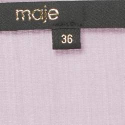 مملوكة مسبقًا فستان ماكسي غير متماثل بطبقات معدنية باللون الأرجواني من ماج مقاس صغير