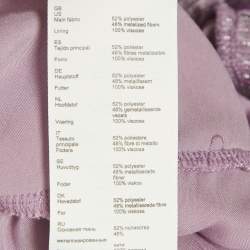 مملوكة مسبقًا فستان ماكسي غير متماثل بطبقات معدنية باللون الأرجواني من ماج مقاس صغير