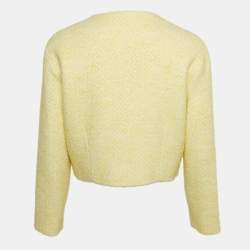مملوكة مسبقًا Maje Yellow Lurex Knit Viveta Blazer S