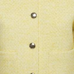 مملوكة مسبقًا Maje Yellow Lurex Knit Viveta Blazer S