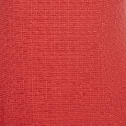 Pre Owned فستان ميني بدون أكمام من تويد أحمر من ماج مقاس صغير