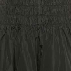 Pre Owned Maje Black Crepe Rushed Junnaly Crop Top & Skirt Set S/XS 