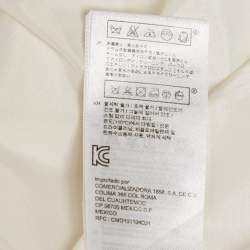 Pre Owned فستان ميني أبيض معدني من القطن رايدر بحجم متوسط - ماج