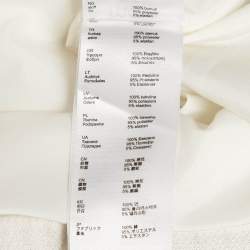 Pre Owned فستان ميني أبيض معدني من القطن رايدر بحجم متوسط - ماج