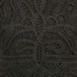 Pre Owned Maje Black Crochet Lace Sleeveless Mini Dress S