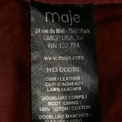 Pre Owned جاكيت بومبر مبطن جلد وردي بصل ماج مقاس صغير - سمول