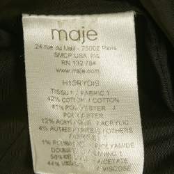 مملوكة مسبقًا فستان ميني جاكار زهور بلون أسود من ماج مقاس صغير - سمول