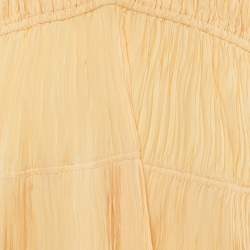 Pre Owned Maje Light Orange Plisse Robbylou Midi Dress S