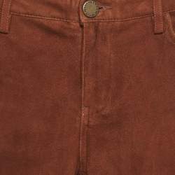 Pre Owned Maje Camel Brown Suede Skinny Pants  M