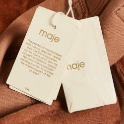 Pre Owned Maje Camel Brown Suede Skinny Pants  M
