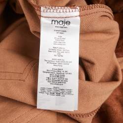 Pre Owned Maje Camel Brown Suede Skinny Pants  M