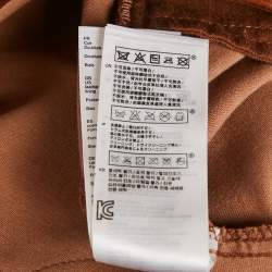 Pre Owned Maje Camel Brown Suede Skinny Pants  M