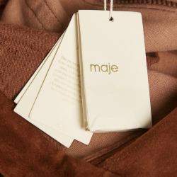 مملوكة مسبقًا Maje Camel Brown Suede Skinny Pants  M
