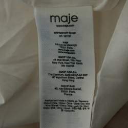 Pre Owned Maje White/Red Embroidered Cotton Rolipa Mini Dress XS 