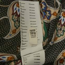 Pre Owned Maje Black Printed Satin Paisley Noir Jumpsuit S