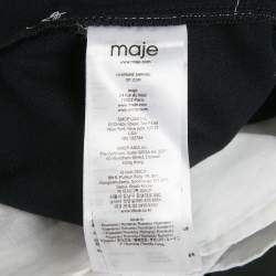 Pre Owned Maje Black Wool Formal Trousers M 