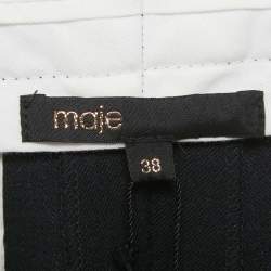 Pre Owned Maje Black Wool Formal Trousers M 