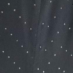 Pre Owned Maje Black Embellished Crepe One Shoulder Maxi Dress S 