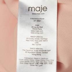Pre Owned Maje Peach Fil Coupe Mesh Joshua Rose Short Skirt L 