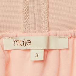 Pre Owned Maje Peach Fil Coupe Mesh Joshua Rose Short Skirt L 