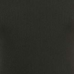 Pre Owned Maje Black Rib Knit Openwork Long Dress XS