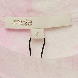 Pre Owned Maje Pink Tie-Dye Cotton Sweatshirt M