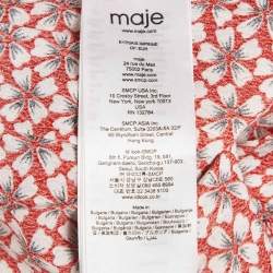 Pre Owned Maje Red Floral Print Crepe Jumpsuit S 