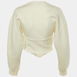 Pre Owned Maje Ivory Knit Corset Jumper S