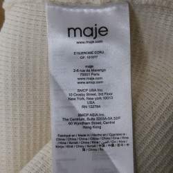 Pre Owned Maje Ecru Cotton Knit Jerome Mini Skirt S 
