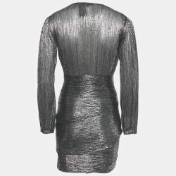 Pre Owned Maje Black Metallic Unny Mini Dress S