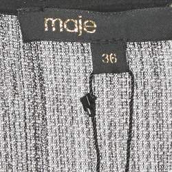 Pre Owned Maje Black Metallic Unny Mini Dress S