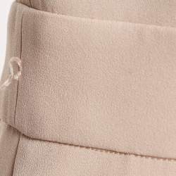 Pre Owned Maje Beige Lace Trim Crepe Belted Playsuit M