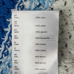 Pre Owned Maje Blue Striped Crochet Knit Reedlay Mini Dress L