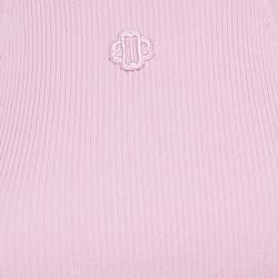 Pre Owned Maje Parma Violet Logo Embroidered Rib Knit Tank Top S