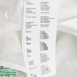 Pre Owned Maje Green Tweed and Plisse 2 in 1 Effect Mini Skirt S