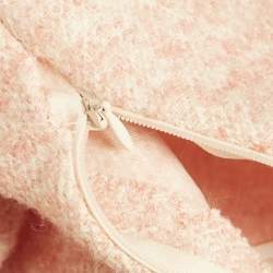 Pre Owned Maje Pink Collared Tweed Mini Dress M